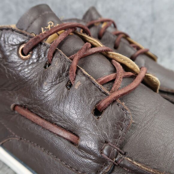 Converse Shoes Mens 8.5 Sneakers Jack Purcell Boat Mid Leather Brown Womens 10 - Picture 3 of 16